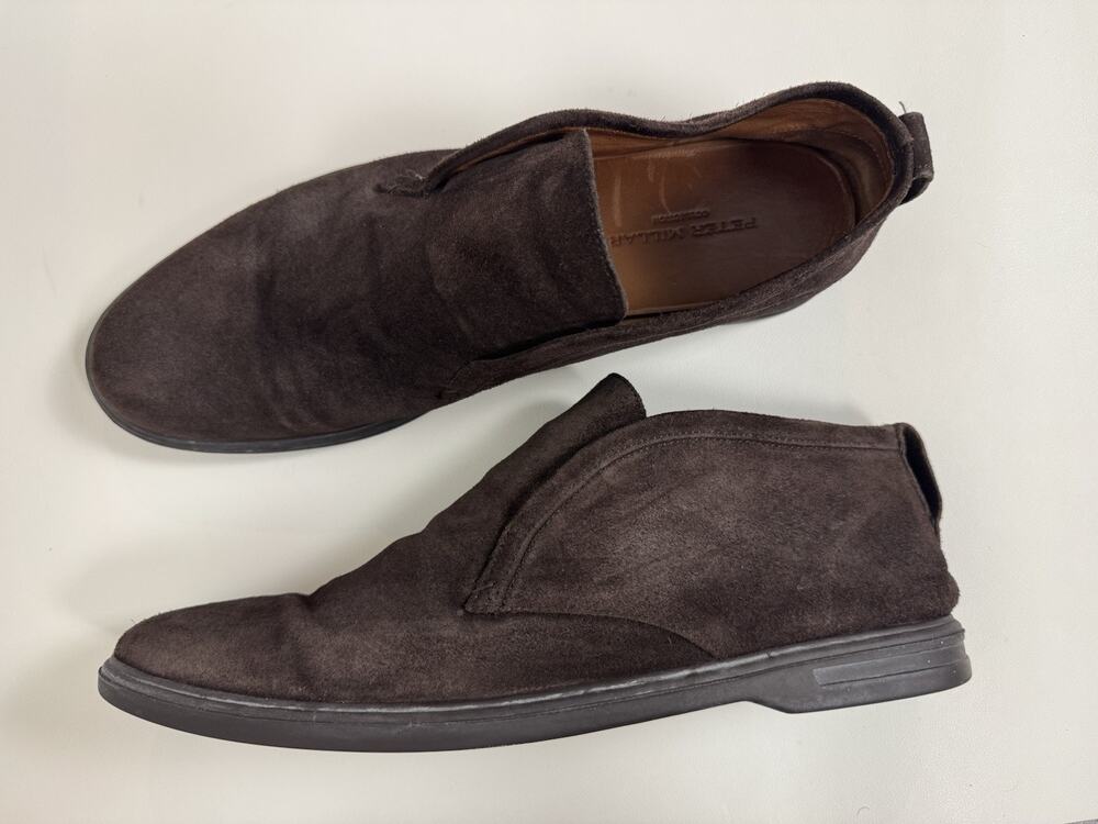 Peter Millar Shoes Crafted Slip-On Chukka Suede Leather Boots Brown 11.5